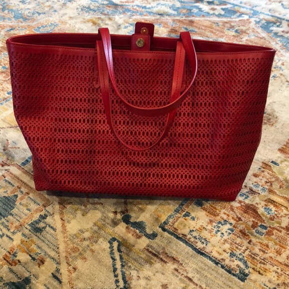 Red Genuine Leather Bag - Picture 1 of 9